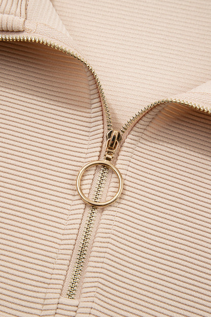 Marcela - Zip Up Collar Kangaroo Pocket Loungewear Set