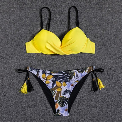 Bikini Push Up Swimwear  Bikini Set Pink Swimwear Women Micro Swimsuit Female Bandage Bikini Beach Wear Swimming Two-Piece Swimsuit Summer Swimsuit for Women